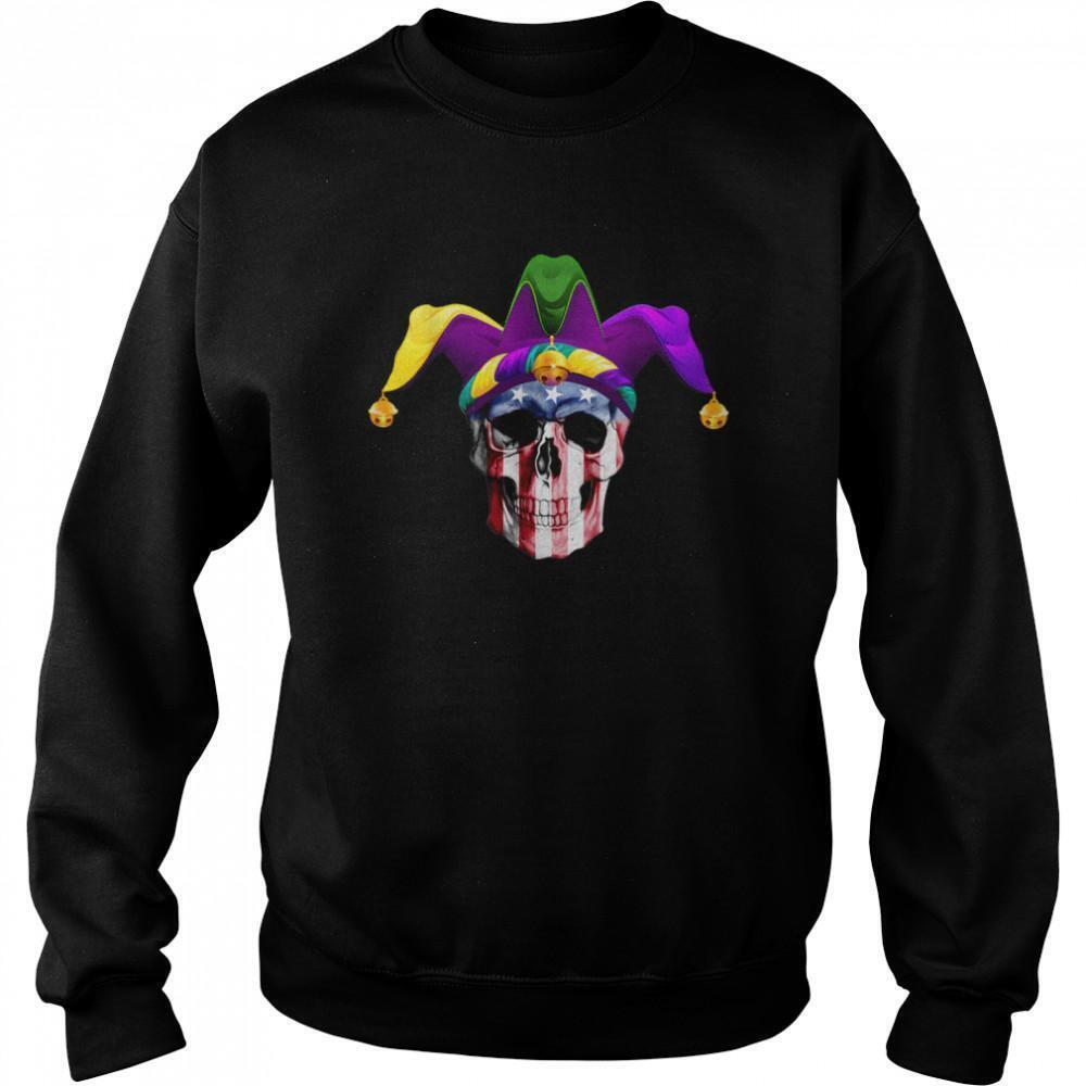 Spiritforgeds Apparels Mardi Gras Skull Shirt